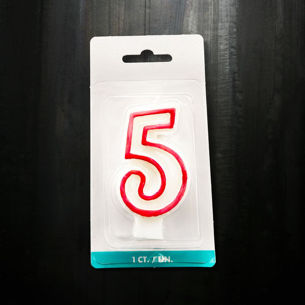 Number Candle - 5
